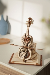 Hračka Robotime drevené mechanické puzzle Kúzelné violoncello (elektrický pohon)
