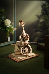 Hračka Robotime drevené mechanické puzzle Kúzelné violoncello (elektrický pohon)