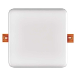 LED panel 125×125, štvorcový vstavaný biely, 11 W tep. b., IP65
