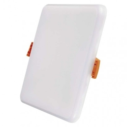 LED panel 125×125, štvorcový vstavaný biely, 11 W tep. b., IP65