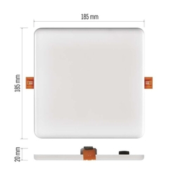 LED panel VIXXO 185×185, štvorcový vstavaný biely,19W neut.b.,IP65