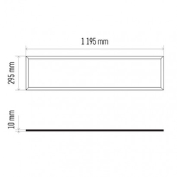 LED panel 30×120, obdĺžnikový vstavaný, 48W neutr. b., IP65