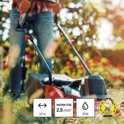 Vonkajší predlžovací kábel 10 m / 1 zásuvka / čierny / guma-neoprén / 230 V / 2,5 mm2