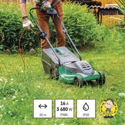 Predlžovací kábel 30 m / 1 zásuvka / oranžový / PVC / 230 V / 1,5 mm2