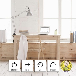 Predlžovací kábel 10 m / 3 zásuvky / s vypínačom / biely / PVC / 1 mm2