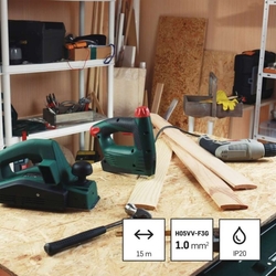 Predlžovací kábel na bubne 15 m / 4 zásuvky / červený / PVC / 230 V / 1 mm2
