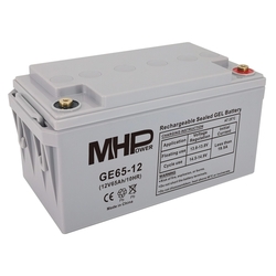 Batéria MHPower GE65-12 GEL, 12V/65Ah, T1-M6, Deep Cycle