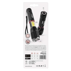 COB LED + LED ručné svietidlo P3111, 230 lm, 3× AAA, fokus