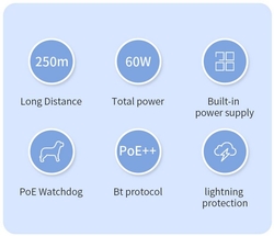 Switch Conexpro GNT-P9206EA 2x LAN, 4x LAN s PoE, 60W