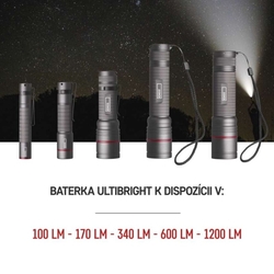 CREE LED kovové svietidlo Ultibright 70, 340lm, 3xAAA