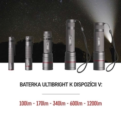 CREE LED nabíjacie kovové svietidlo Ultibright 80, 600lm