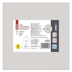 LED Núdzové svietidlo ORSU 3W 240LM 3H