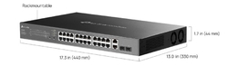 Switch TP-Link ES228GMP 2x GLan, 24x GLan s PoE+, 2x SPF, 384W, 19", Omáda SDN