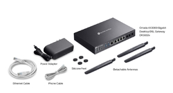 Router TP-Link DR3650V VPN WiFi 6, 1x GWAN + 4x GLAN, 1x DSL, 2x FXS, USB,  Omáda SDN