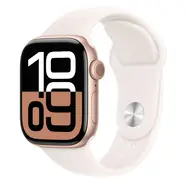 Apple Watch Series 10 GPS 42mm Ružovo zlaté hliníkové telo - Svetlo rumenný športový remienok (M/L) / 150-200 mm