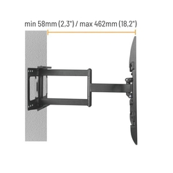 Držiak Brateck výsuvný LPA69-463D pre TV 32"-70" 45kg polohovateľný nástenný