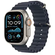 Apple Watch Ultra 2 (2024) GPS+Cellular 49mm Prírodné titánové telo - Námornícky modrý oceánsky remienok / 130-200 mm