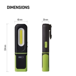 COB LED + SMD LED nabíj. svietidlo P4537, 330 lm, 1200 mAh