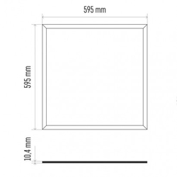 LED panel DALI 60×60, štvorcový vstavaný biely, 40W n. b.