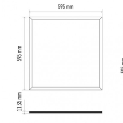 LED panel DALI 60×60, štvorcový vstavaný biely, 40W n.b. UGR