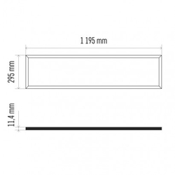 LED panel DALI 30×120, obdĺžnikový vstavaný b., 40W n.b. UGR