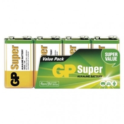 Alkalická batéria GP Super 9V (6LF22), fólia