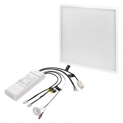 LED panel 60×60, štvorcový vstavaný biely, 40W neutr. b. UGR, Emergency