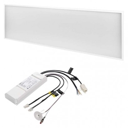 LED panel 30×120, obdĺžnikový vstavaný biely, 40W neutr. b., Emergency