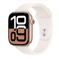 Apple Watch Series 10 GPS 46mm Ružovo zlaté hliníkové telo - Svetlo rumenný športový remienok (M/L) / 160-210 mm