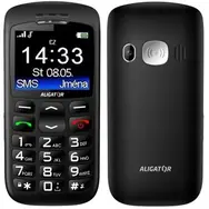 Aligator A670 Senior čierna / CZ distribúcia / SOS tlačidlo / stolná nabíjačka