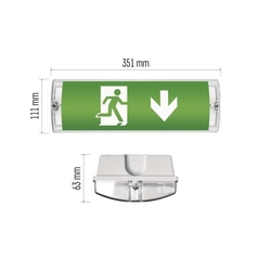 LED Núdzové svietidlo NESSI 3W 3H IP65