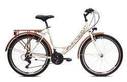 Mestský bicykel Capriolo Metropolis Lady 26"/18 béžová - hnedá