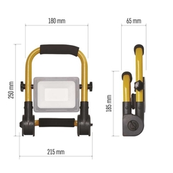 LED reflektor ILIO 21W, žlto-čierny, IP44, 1900 lm, neutrálna biela