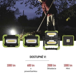 LED nabíjací pracovný reflektor P4539, 1000 lm