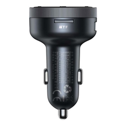 Baseus Car Charger Bluetooth FM Transmitter Enjoy Car with LED display Wireless U+U+3,5mm audio+TF MP3 Charger BT 5.0, 3.4A Black (CCLH-01)