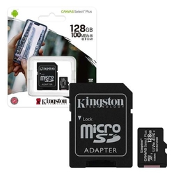 Kingston MicroSD Card Canvas Select Plus 128GB Class 10 + Adapter (SDCS2/128)