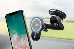 Držiak FIXED s bezdrôtovým nabíjaním MagClick XL s podporou uchytenia MagSafe, na sklo alebo palubnú dosku, 15W, čierny