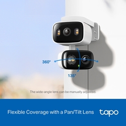 Kamera TP-Link Tapo C246D IP, 3MPx Dual, WiFi, prísvit, vonkajšia/vnútorná