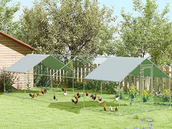 Výbeh pre hydinu s bidlom PAWHUT D51-436V03SR, 3x8x1,95m