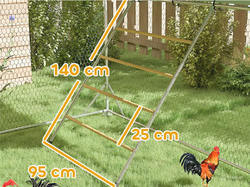Výbeh pre hydinu s bidlom PAWHUT D51-436V05SR, 3x6x1,95m