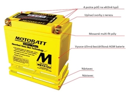 Batéria Motobatt MB12U 15Ah, 12V, 4 vývody