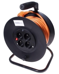 Kábel PremiumCord predlžovací prívod 230V 25m na bubne 4 zásuvky