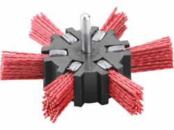 Kartáč okružný vlnitý so stopkou, Ø100mm, šírka 20mm, nylonové vlákno 1,2mm, EXTOL CRAFT