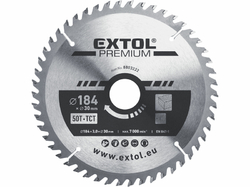 Kotúč pílový s SK plátkami, ø184x3,2x30mm, 50z, EXTOL PREMIUM