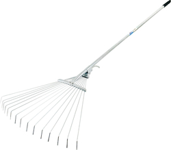 Hrable nastaviteľné s násadou, dĺžka 123cm, kovové