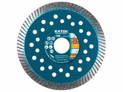 Kotúč rezný diamantový Turbo Fast Cut, 125mm, EXTOL INDUSTRIAL
