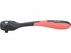 Račňa vyhnutá poplastovaná, 72 zubov, 1/4”, Crv, EXTOL PREMIUM