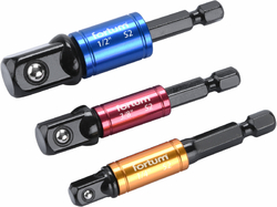 Sada adaptérov, 3ks, 1/4" 6-hran na 1/4"-3/8"-1/2" 4-hran, S2