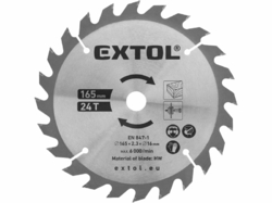 Kotúč pílový s SK plátkami, 165x2,3x16mm, 24 zubov, EXTOL PREMIUM