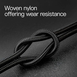 Baseus Cable Three Primary Colors Light/Type-C/Micro Nylon Braid 3.5A 1.2m Black (CAMLT-BSY01)